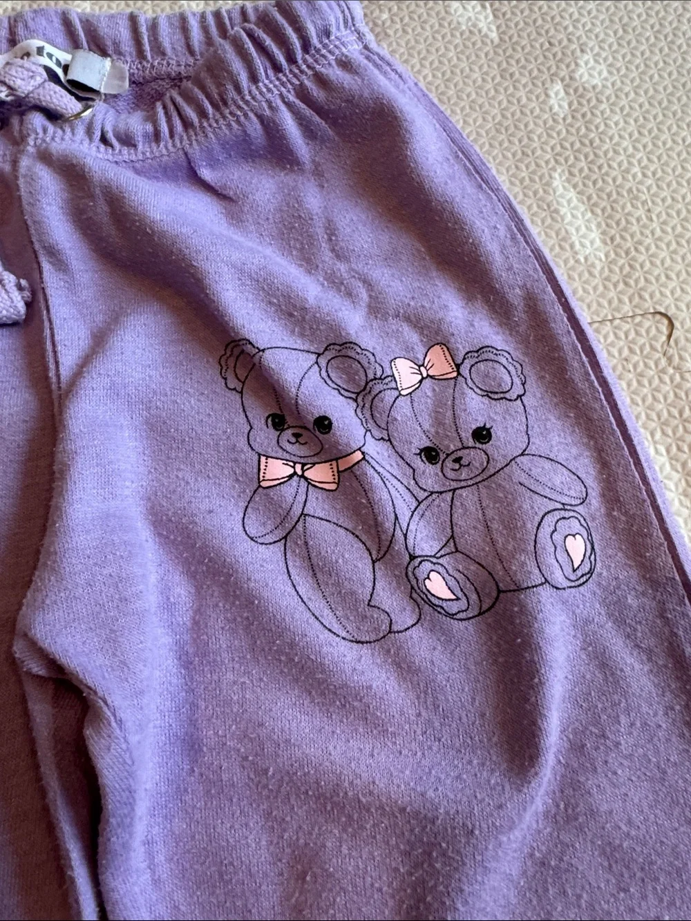 Girls Do Too Lavender Teddy Bear Hoodie & Jogger Sweat Set Size 5 Cute Cozy